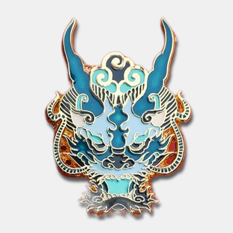 Brooch Chinese Style Enamel Retro Dragon Badge-PandaBoo