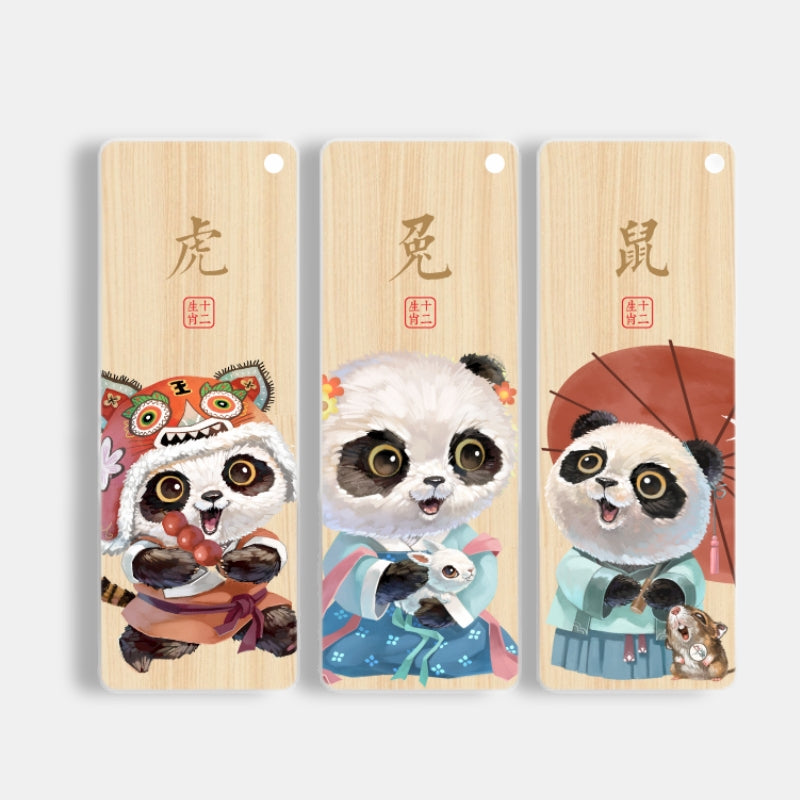 Panda Bamboo Zodiac Bookmark Cute Chinese Style Souvenir-PandaBoo