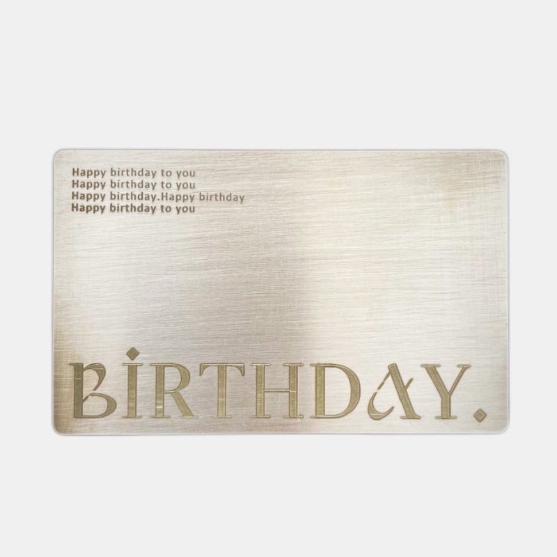Custom Lettering Brass Card Birthday and Valentine's Days Gift
