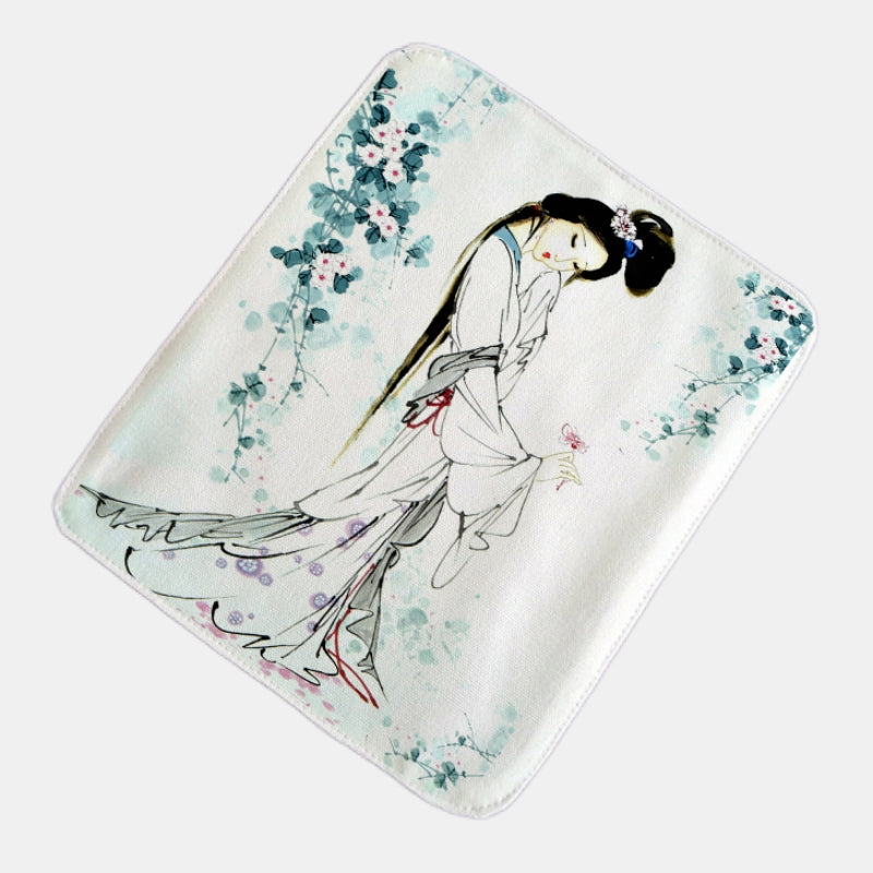 Chinese Style Retro Printed Mouse Pad Canvas Chinese Traditional Painting