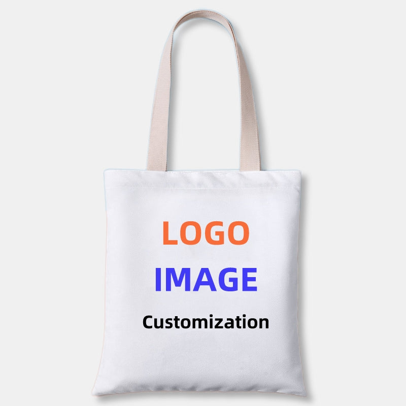 Custom Canvas Bag Pattern Logo Customization Shoulder Portable Canvas Bag-PandaBoo