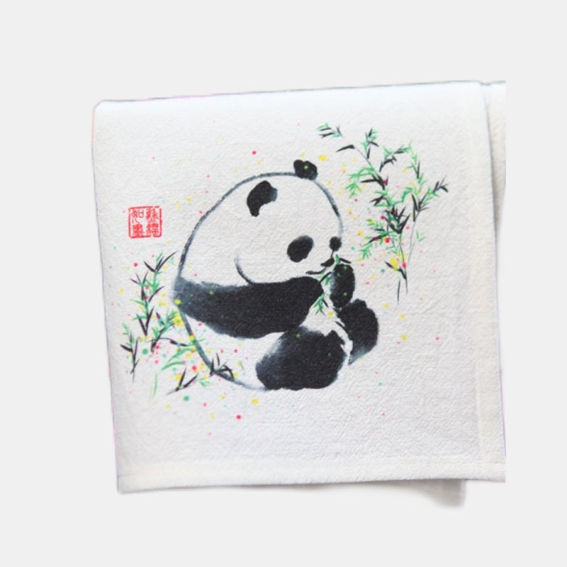 Panda Hand Painted Handkerchief Chinese Style Gifts