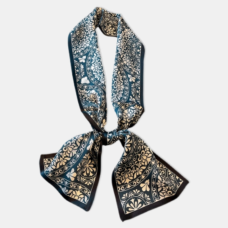 Mulberry Silk Blue and White Porcelain Scarf Retro Ethnic Style