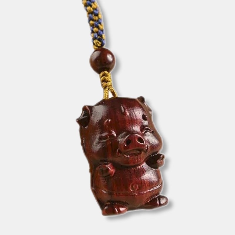Chinese Zodiac Pendant Pterocarpus Santalinus Pendant Rosewood Jewelry Gift-PandaBoo