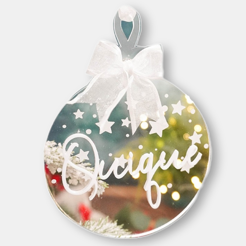 Custom Christmas Ornaments Round Acrylic Name Customization Holiday Gift Christmas Tree