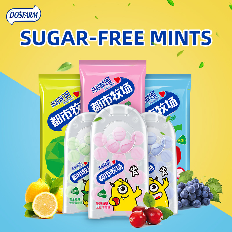 Do's Farm Sugar-Free Mints Candy Fresh Breath Cool Taste Portable 7.16g