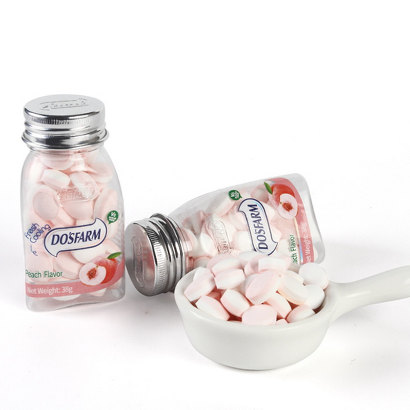 Do’s Farm Bottle Pack Refreshing Candy Peach Flavor Sugar-Free Mints 38g