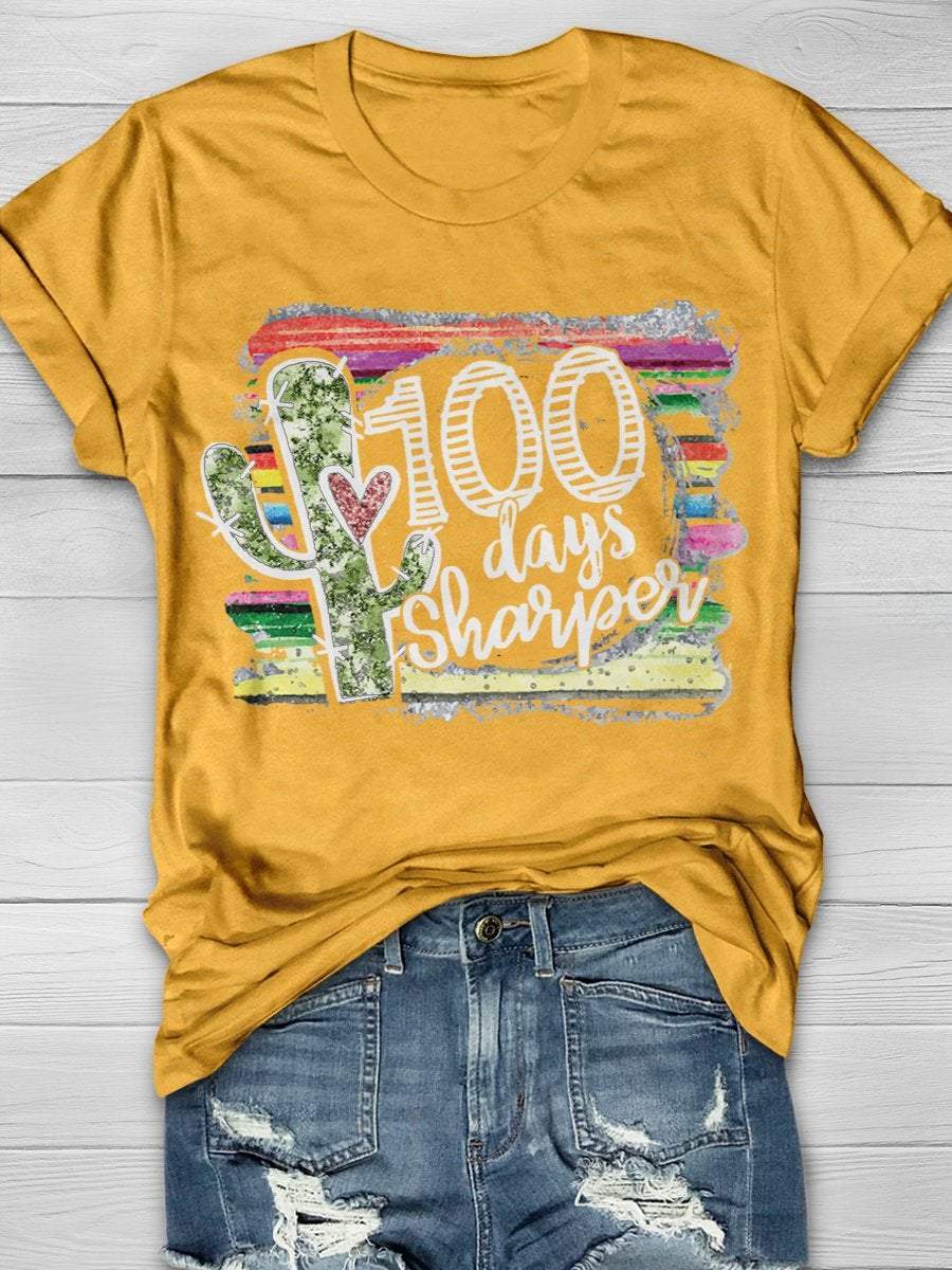 100 Days Sharper Cactus Raglan Shirt