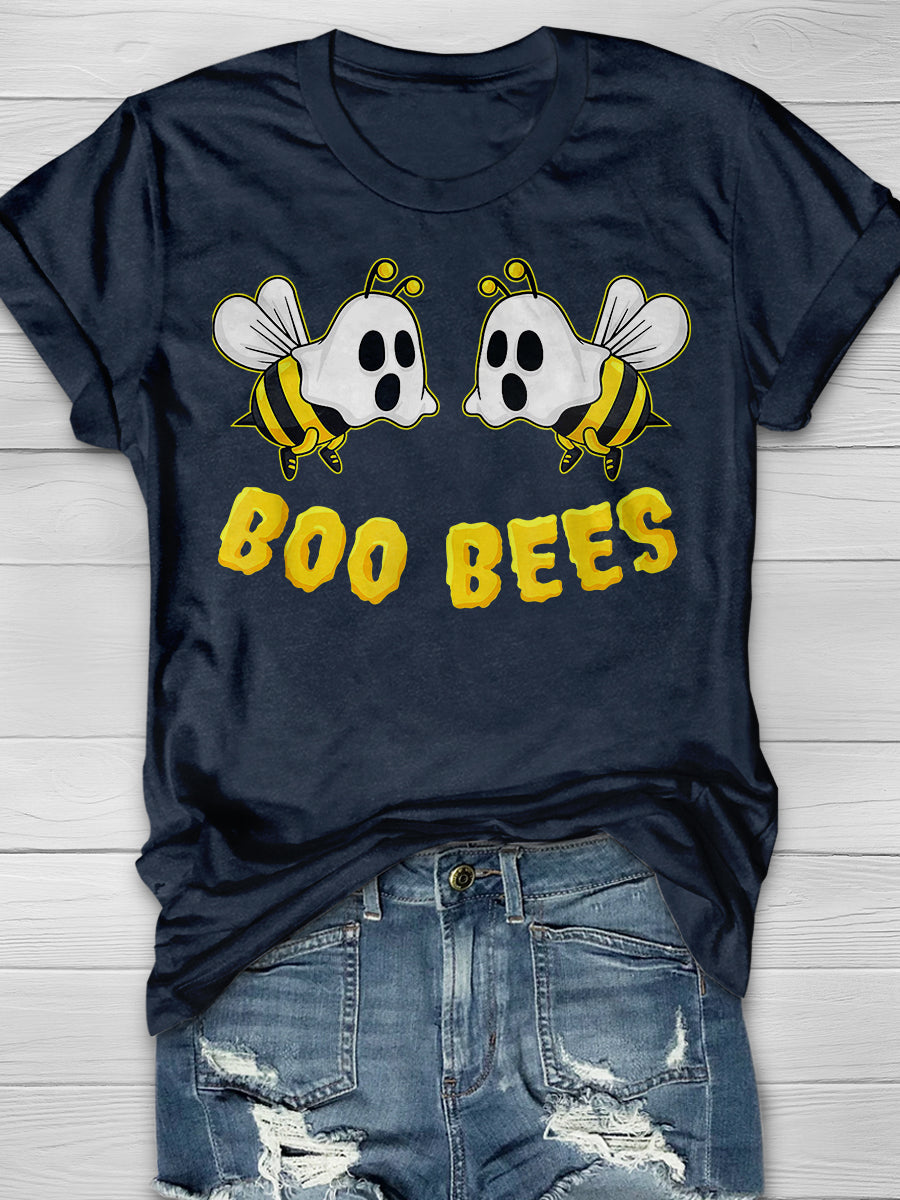 Boo Bees Nurse Halloween Print Short Sleeve Tshirt TETATEE
