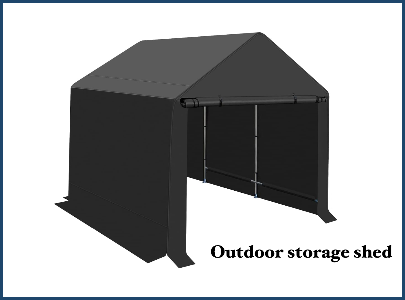 Heavy Duty Metal Frame Outdoor Storage Shed with UV Cover