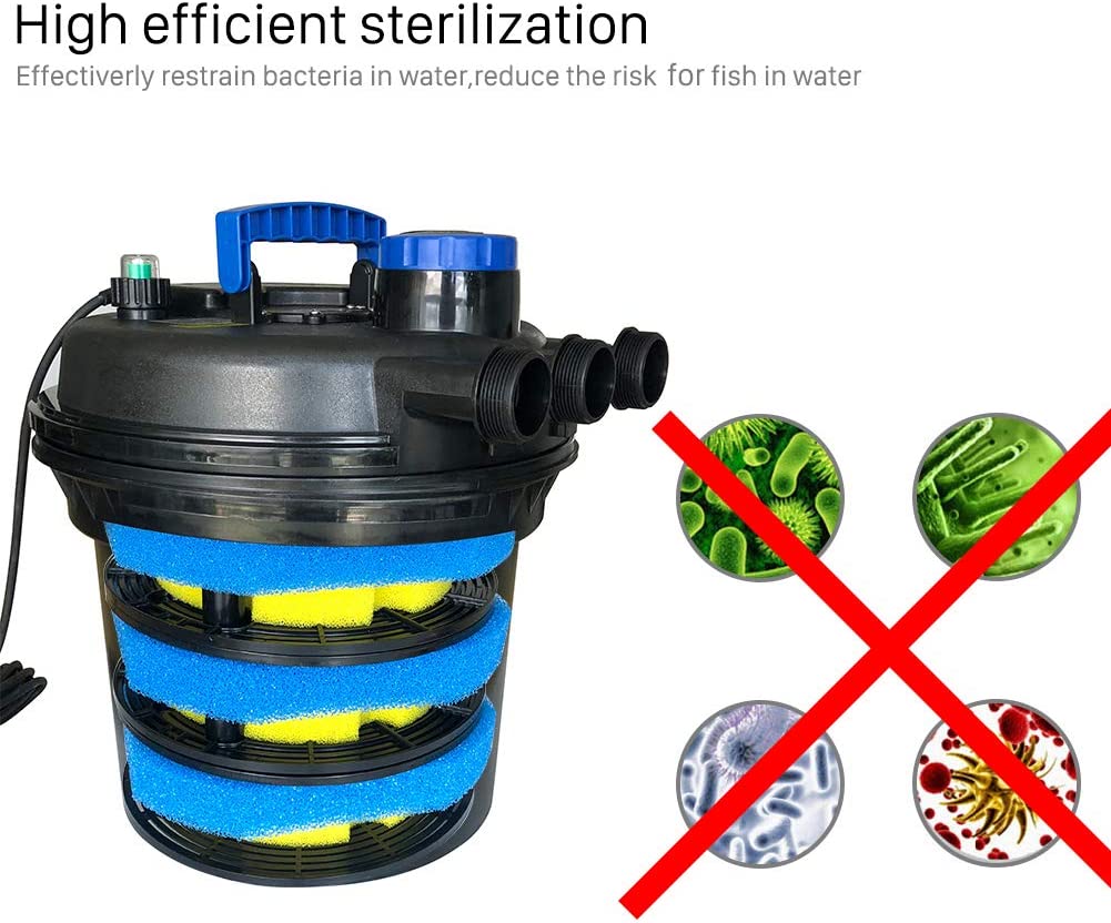 CPF250 Pond Bio Filter 13W Light 9000L Koi Water