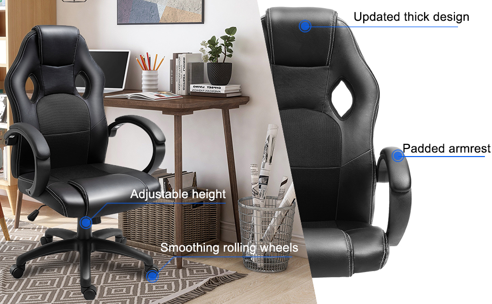  Office chair PU leather computer game chair