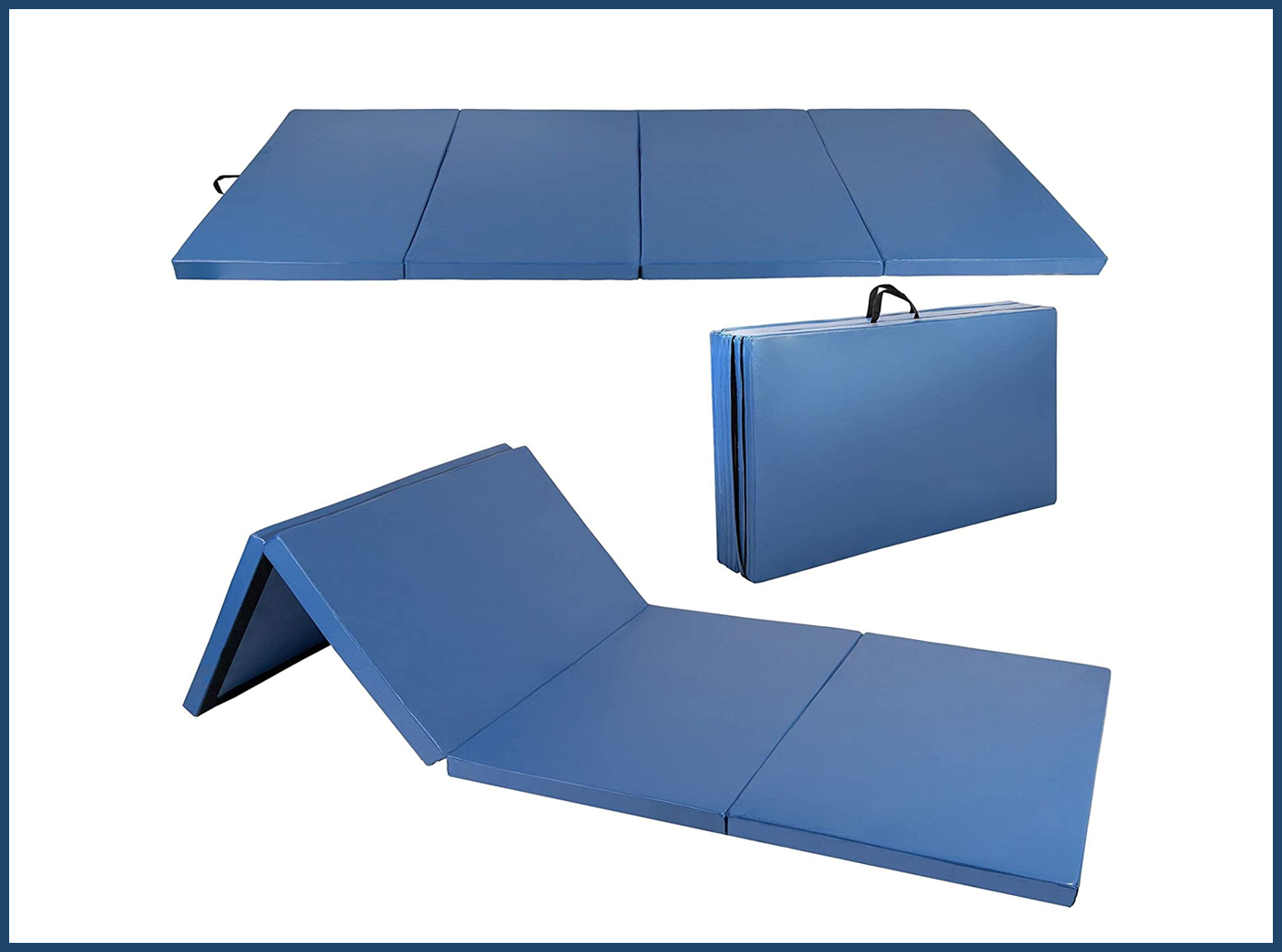 4'x8'x2 Thickened Folding Gym Exercise Mat Elastic Yoga Mat