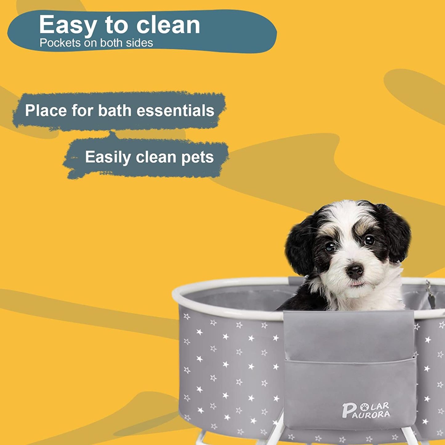 Elevated folding dog bathtub, suitable for small and medium dogs and cats