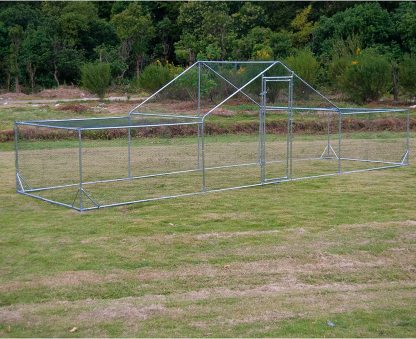 Large Metal Chicken Coop Walk In Poultry Cage With Waterproof And UV Protective Cover