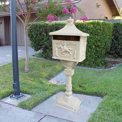 Mailbox Cast Aluminum White Mail Box Postal Box
