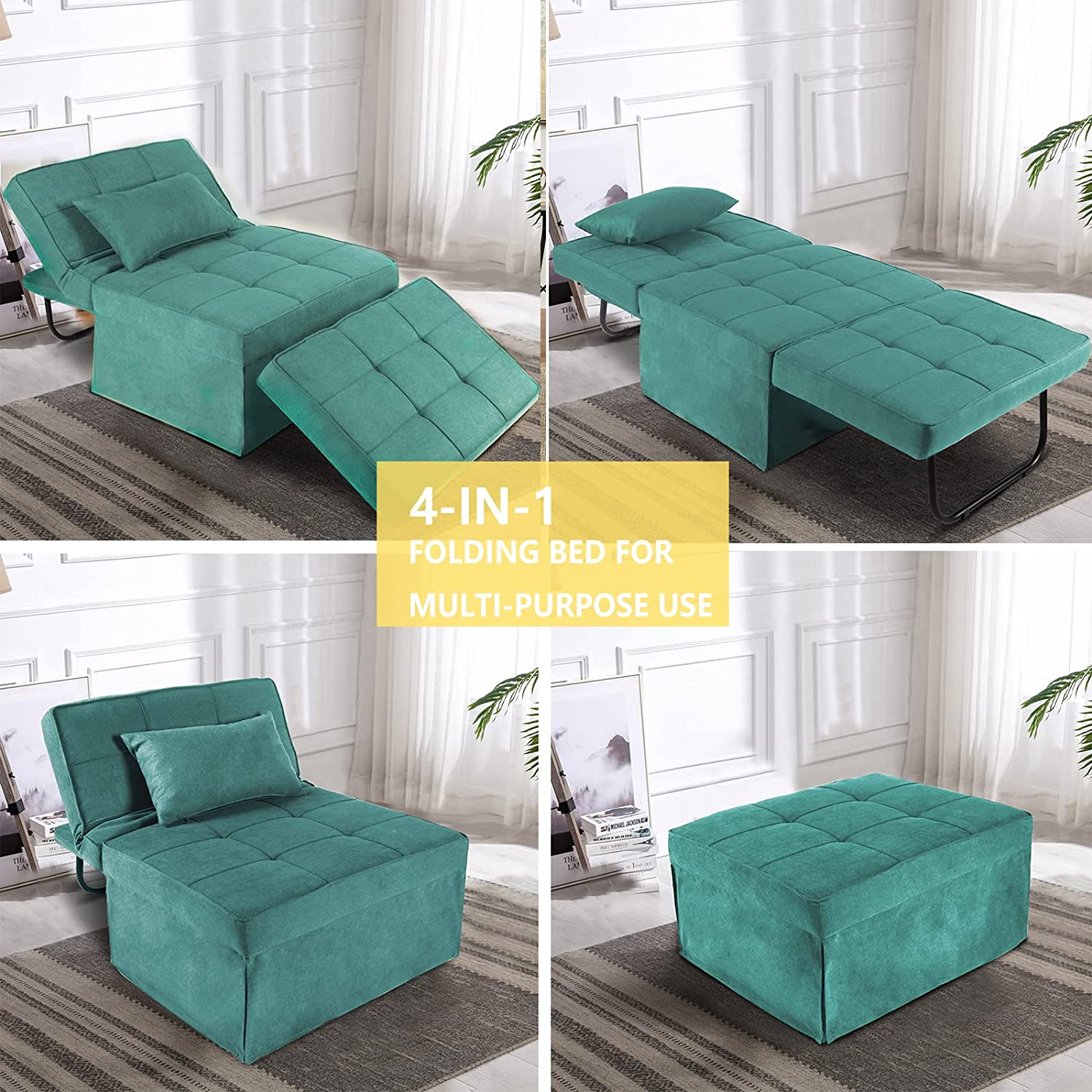 Multifunctional sofa bed, folding recliner bed, adjustable