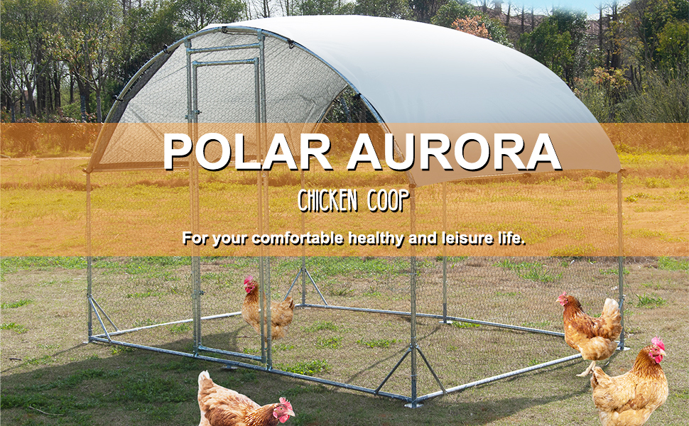 Dome-shaped chicken coop lockable door with UV protection cover