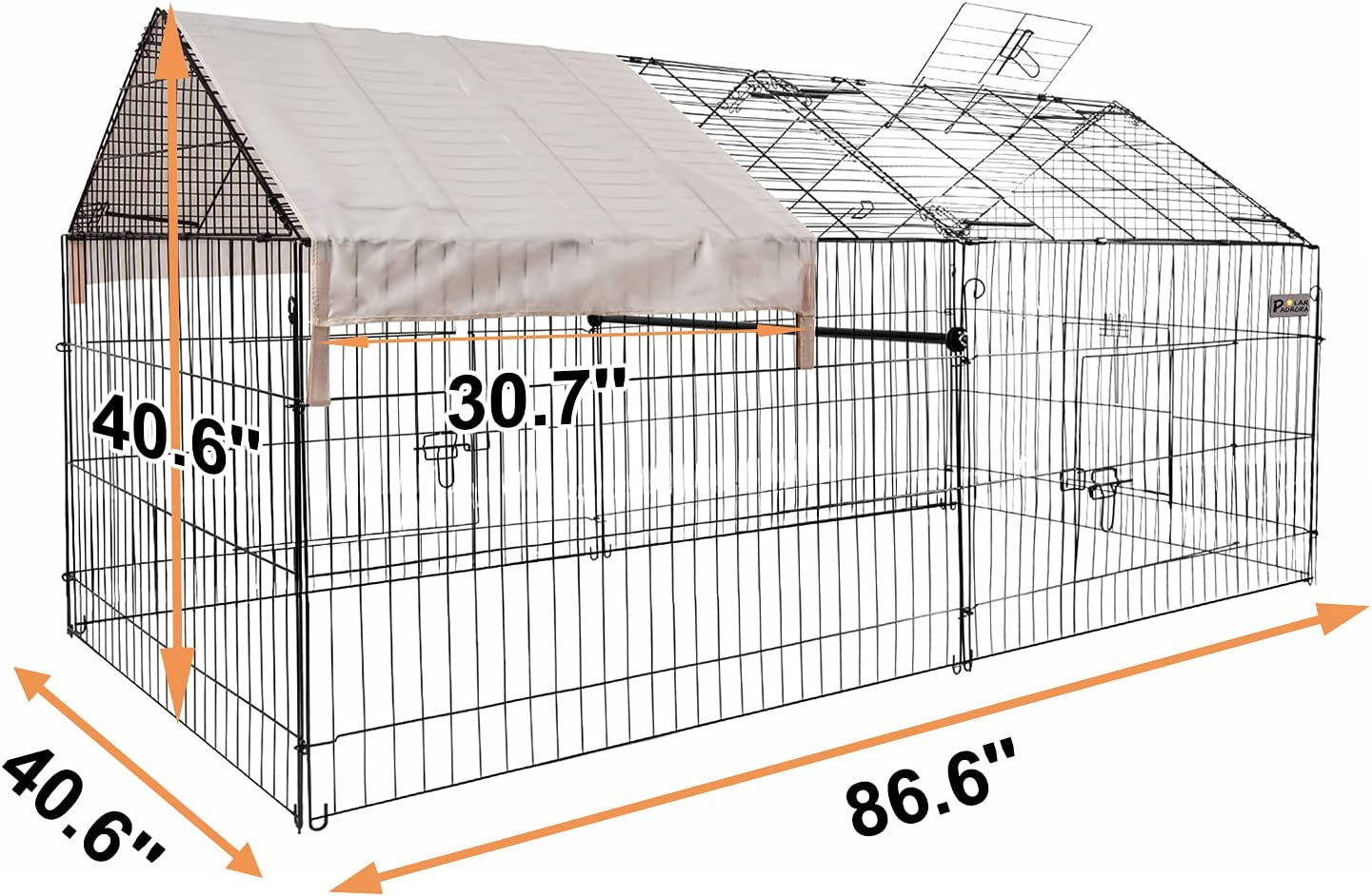 Chicken coop steel wire cage, outdoor indoor metal pet fence