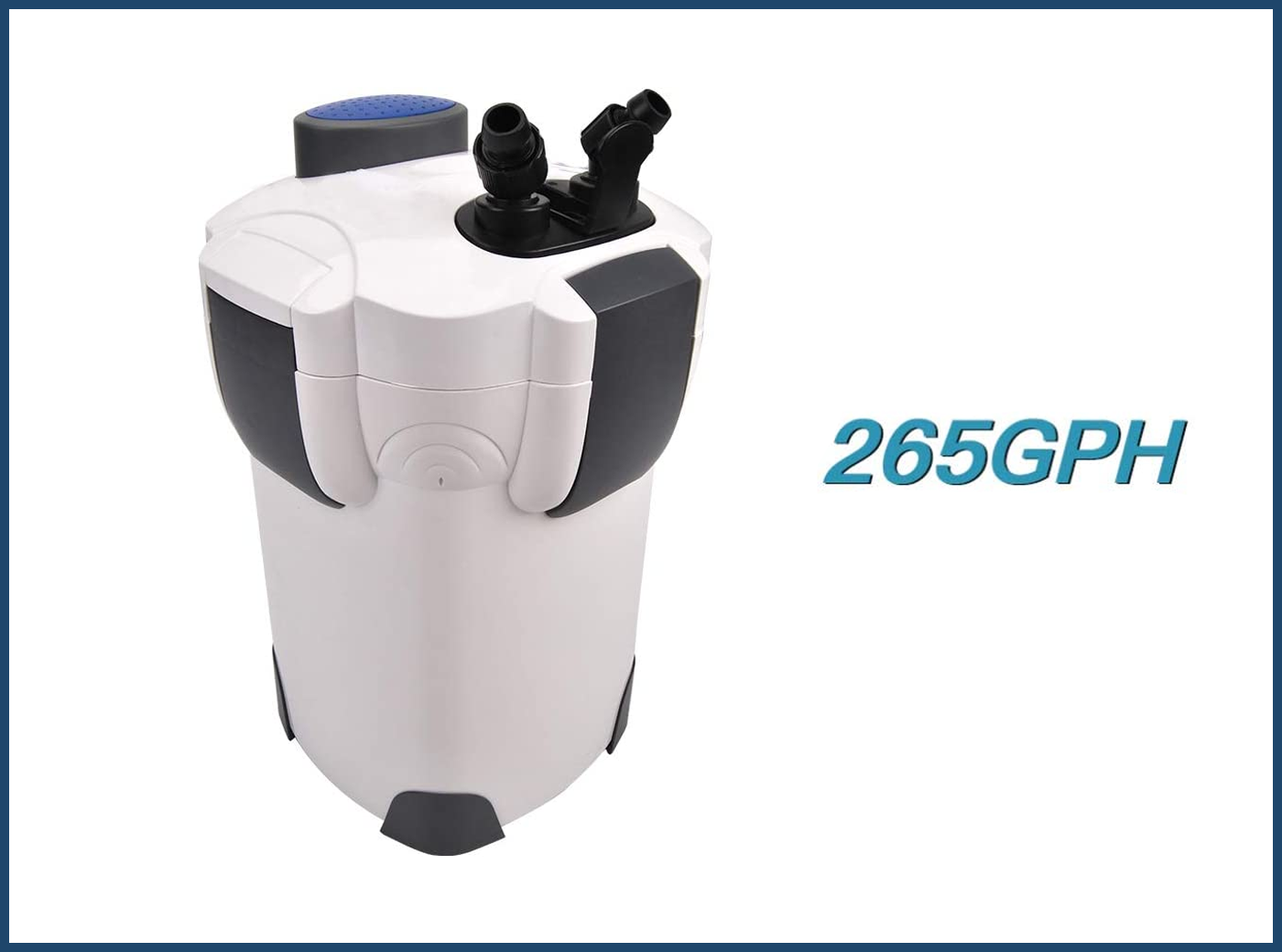 3Stage External Aquarium Filter 265GPH with Builtin Pump Kit Canister