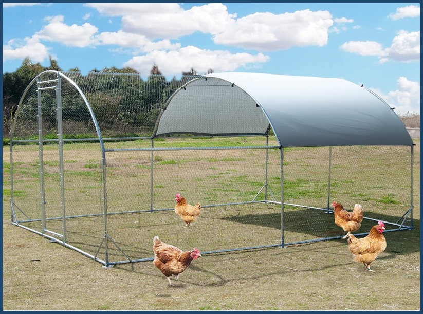 Domeshaped chicken coop lockable door with UV protection cover Polar