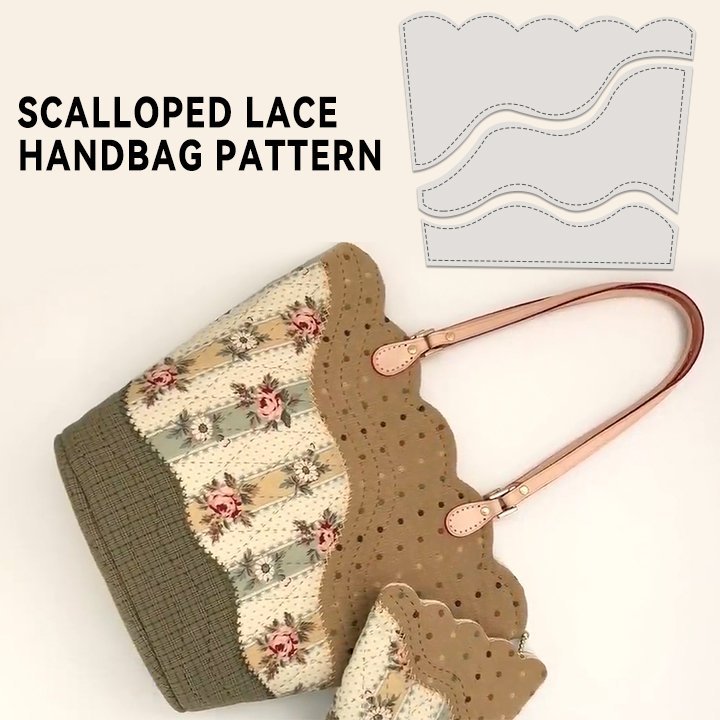 Scalloped Lace Handbag Pattern Template—With Tutorial