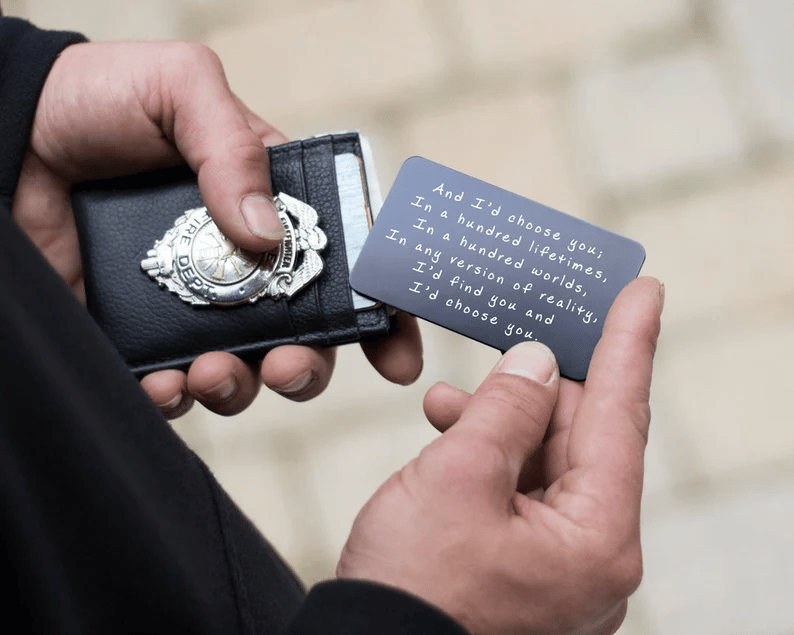 💓 Anniversary Gifts for Couples, Long Distance Deployment Wallet Card for Him/Her