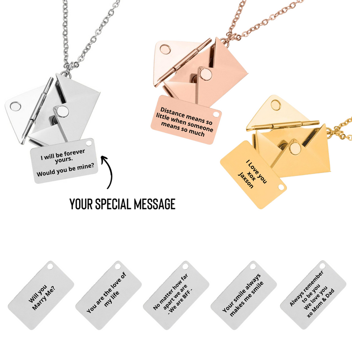 Engraved Little Message Necklace