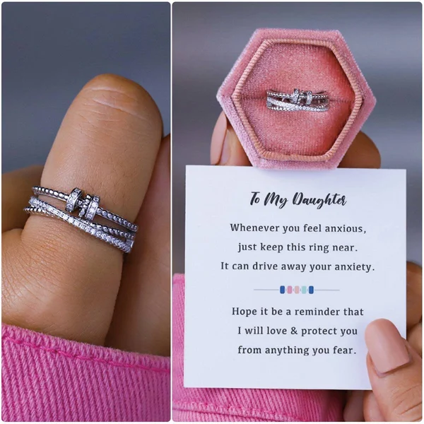 To My Daughter - 925 Sterling Silver Fidget Ring
