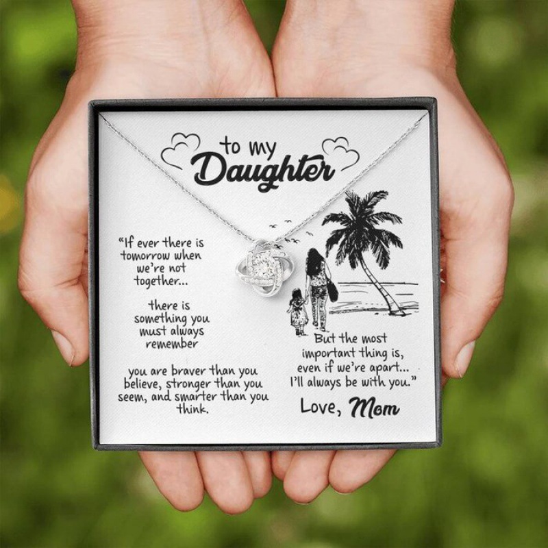  To My Daughter - Love Knot Necklace - Proud That You Are My Daughter