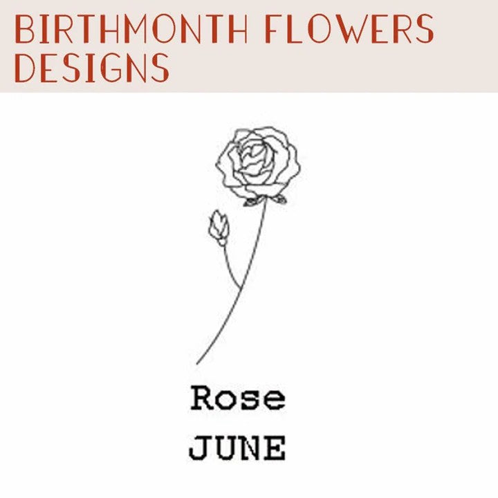 Dainty Name Necklace With Birth Flower