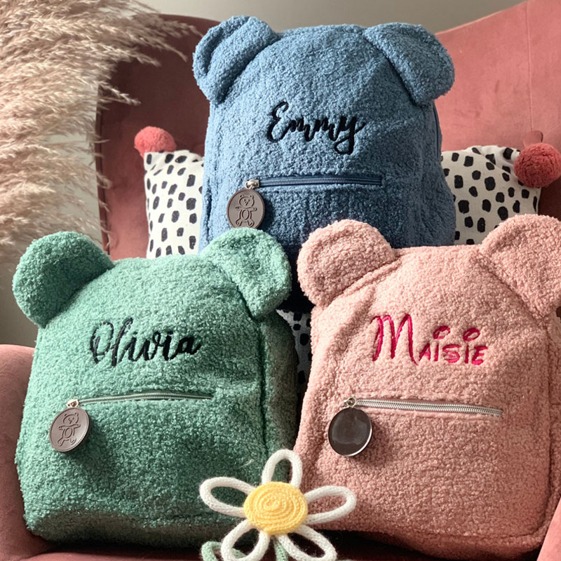 Personalized Embroidered Teddy Bear Backpack