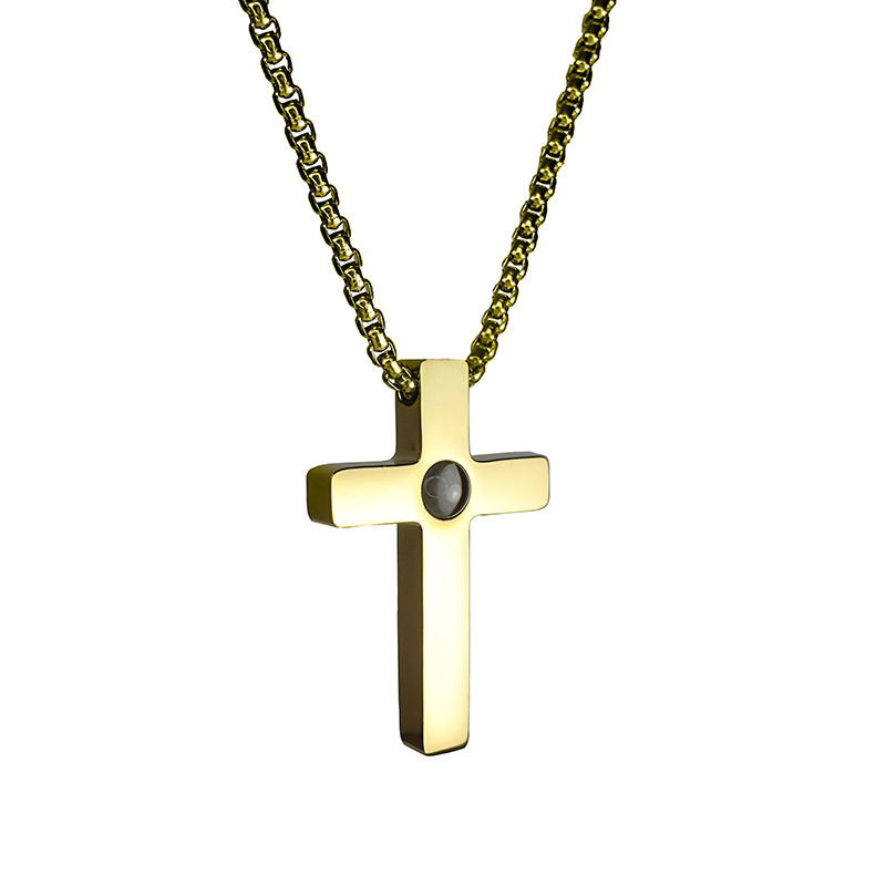 Personalized Cross Photo Necklace