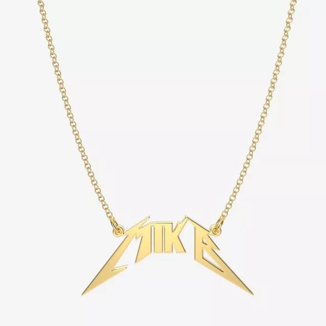 Handmade Personalized Metallica Style Name Necklace