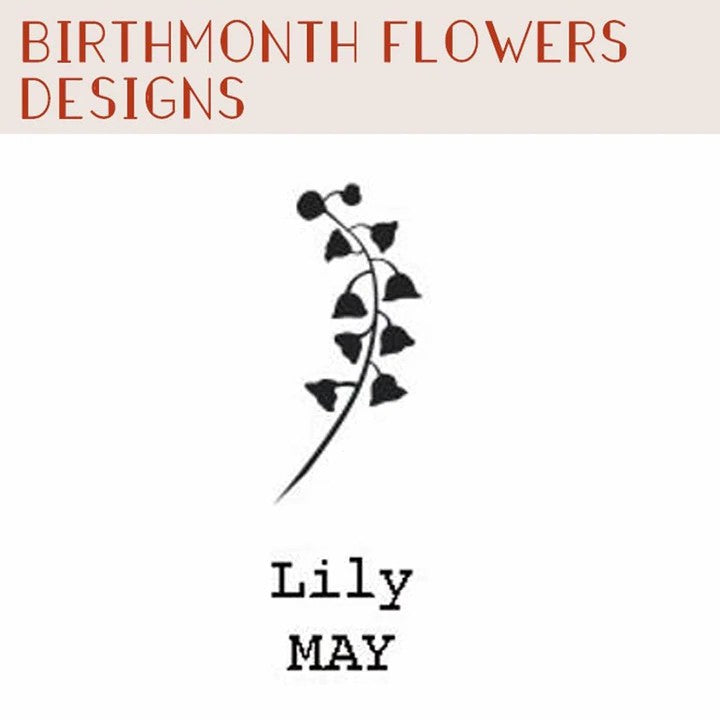 Dainty Name Necklace With Birth Flower