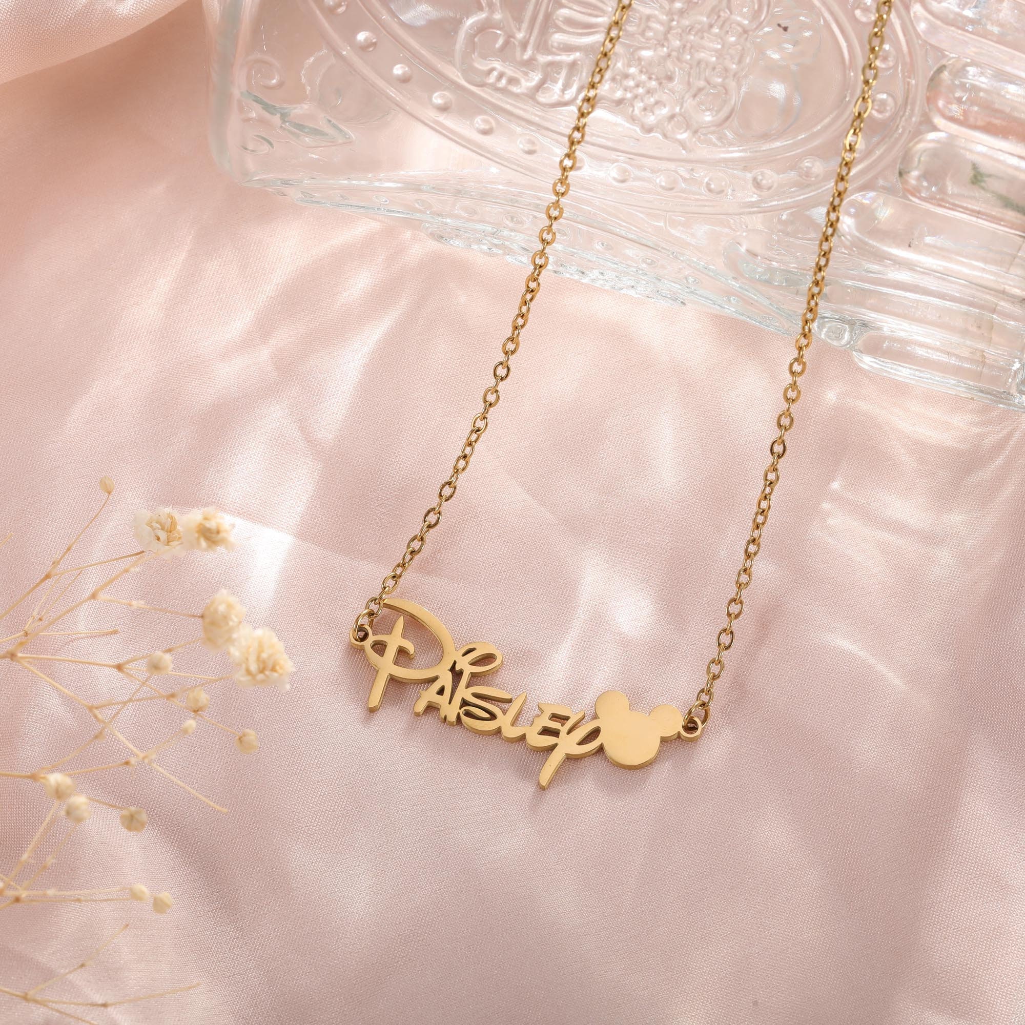 Personalized Classic Cartoon Princess Style Name Necklace