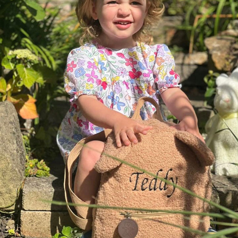 Personalized Embroidered Teddy Bear Backpack