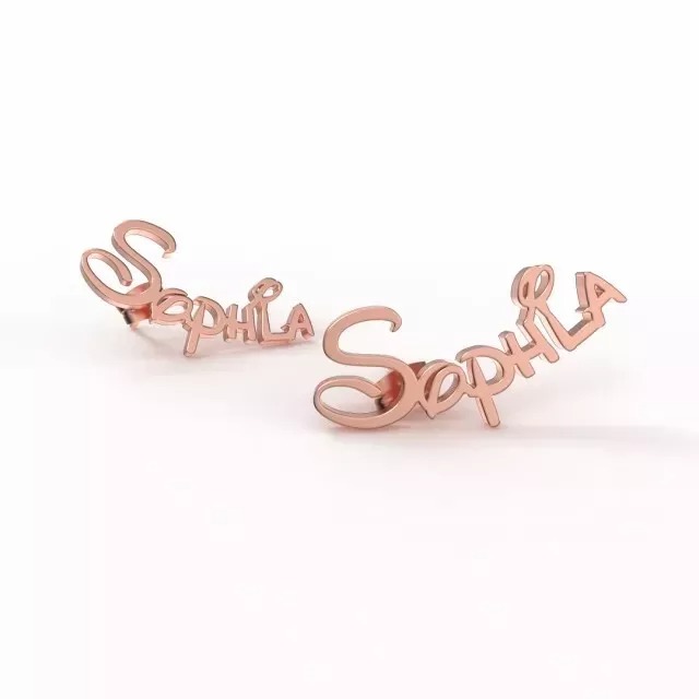 Personalized Princess Style Earrings (1 Pair)