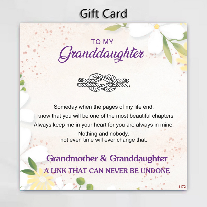 For Granddaughter - Grandmother and Granddaughter A Linked Peach Bracelet That Will Never Unravel