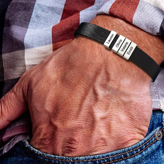 Personalized Kids Name Bracelet For Dad