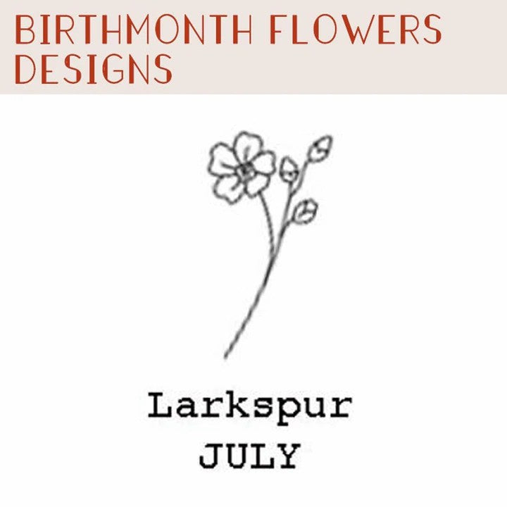 Dainty Name Necklace With Birth Flower