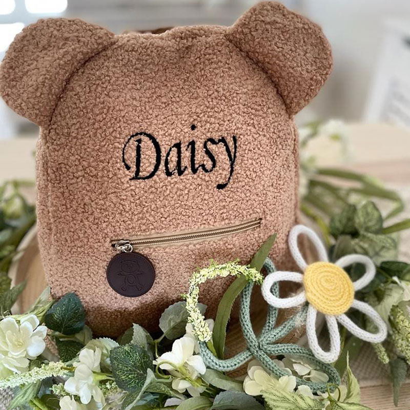 Personalized Embroidered Teddy Bear Backpack