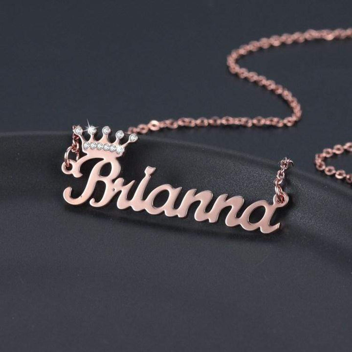 Cute Crown Name Necklace
