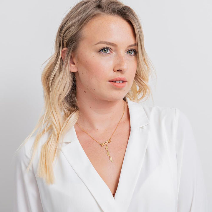 Mother's Day Gift Personalised Heart Crystal Mom Necklace With Baby Feet