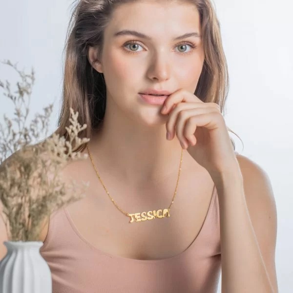 Personalized Adorable Cat Name Necklace