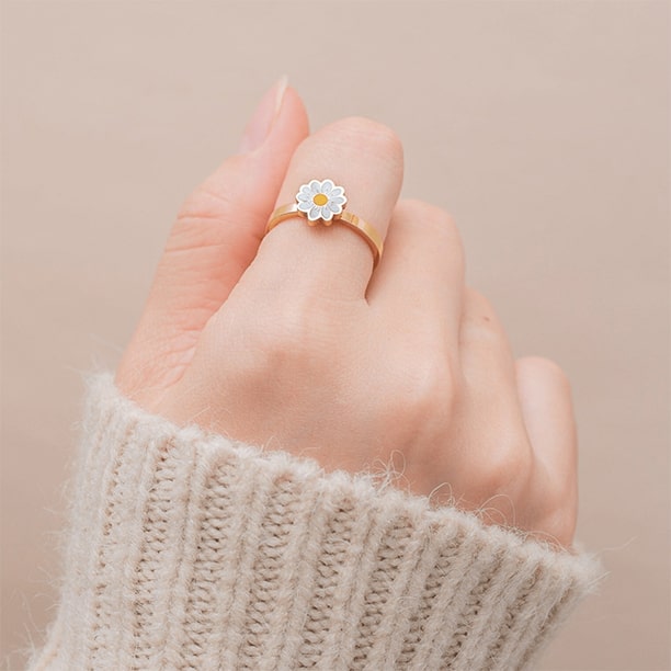 Daisy Anxiety Fidget Adjustable Ring