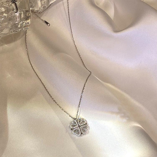 Heart Clover Magnet Necklace