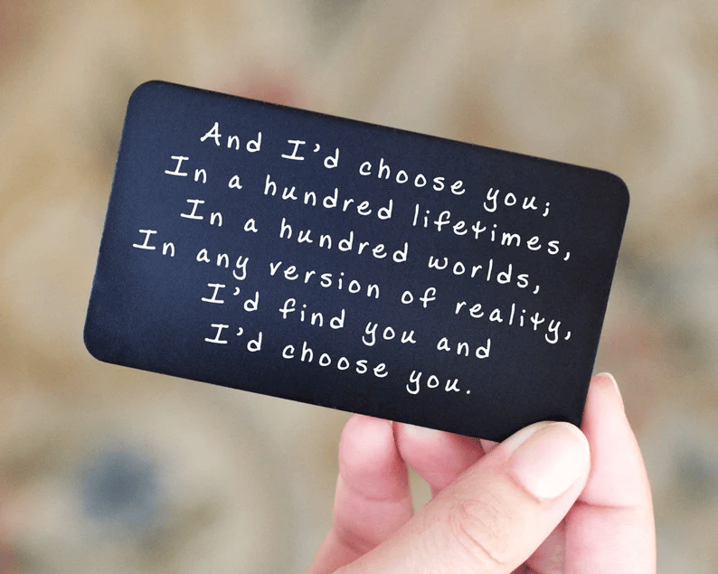 💓 Anniversary Gifts for Couples, Long Distance Deployment Wallet Card for Him/Her