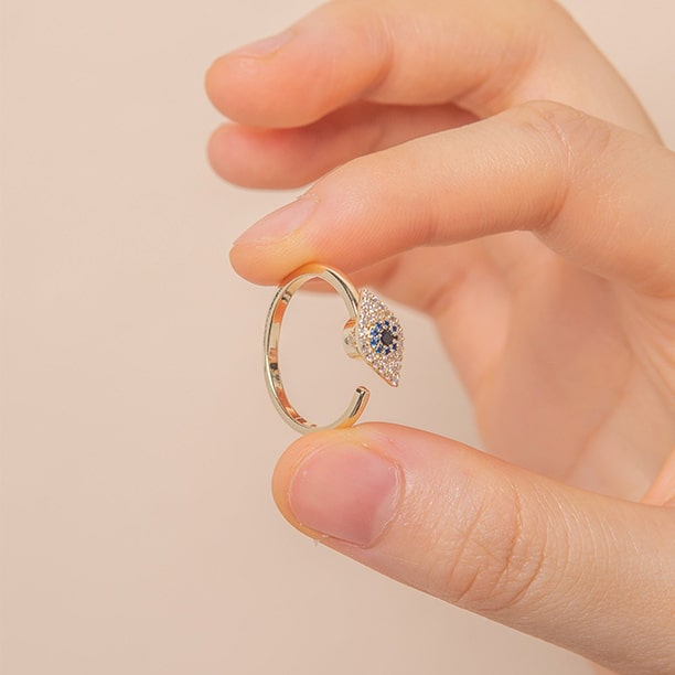 Evil Eye Adjustable Ring