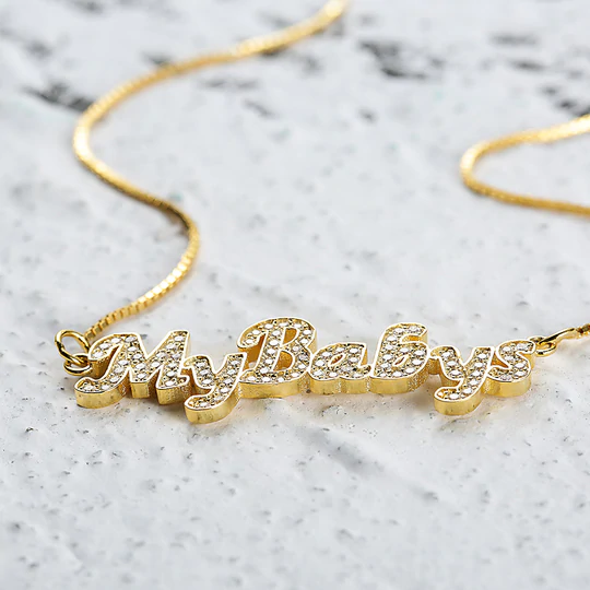 Personalized Name Necklace Shining Zircon Stone Necklace
